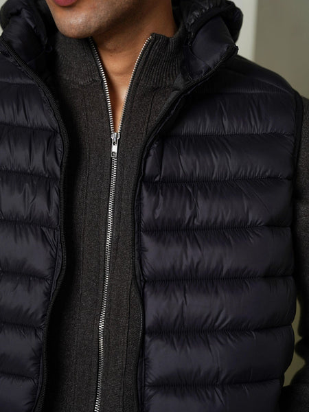 HOODED GILET