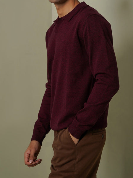 SOFT KNITTED POLO JUMPER