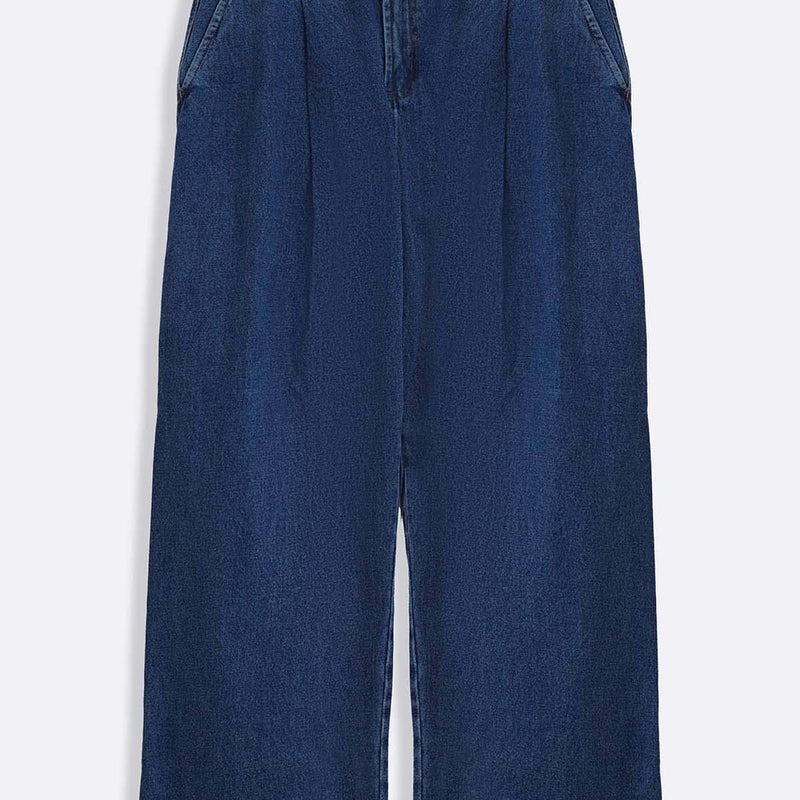 3D PLEAT DENIM PANTS