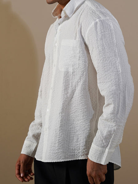 SEERSUCKER FLOWY SHIRT