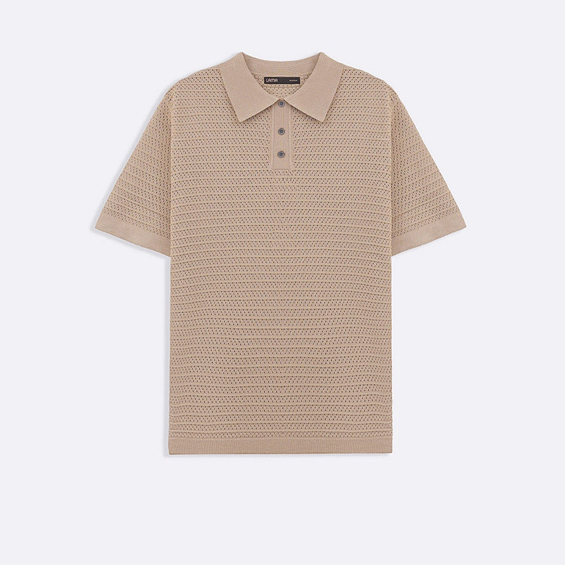 KNITTED MESH POLO