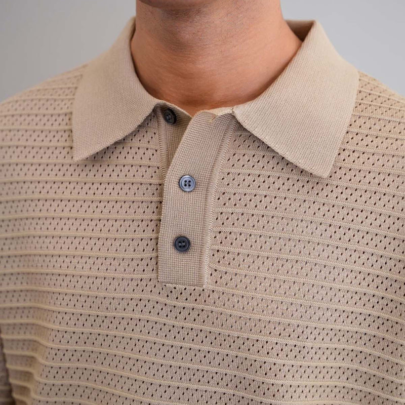 KNITTED MESH POLO