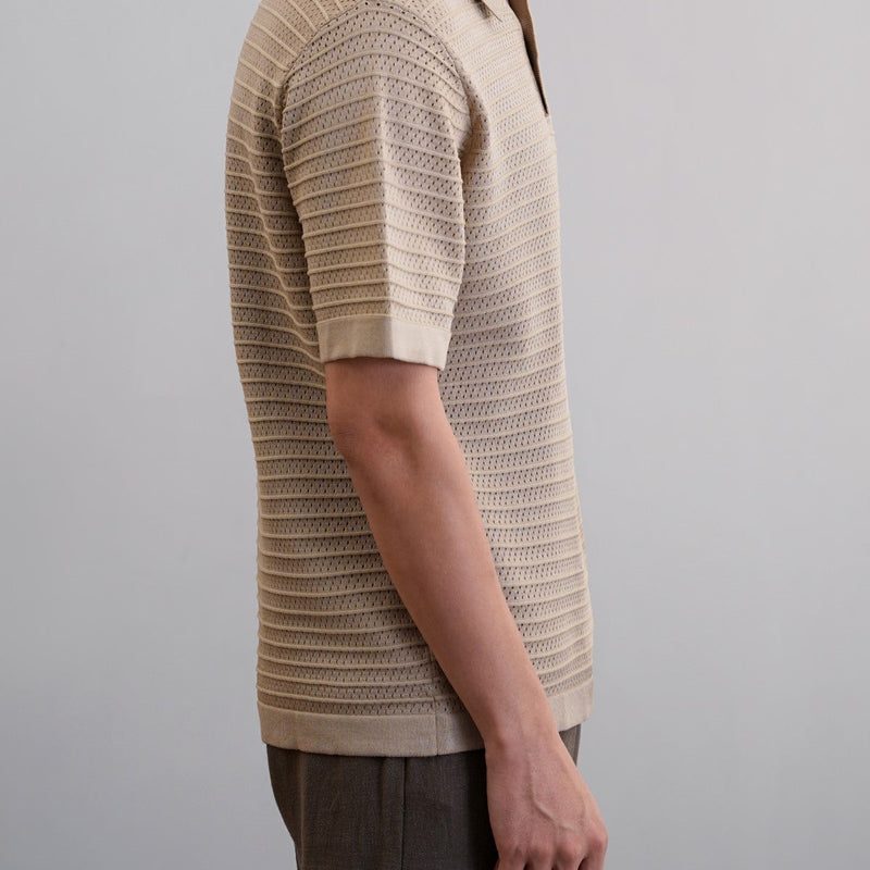 KNITTED MESH POLO
