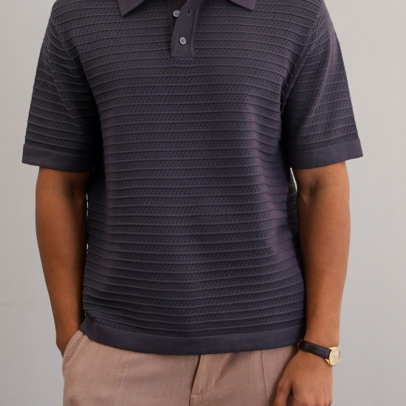 KNITTED MESH POLO