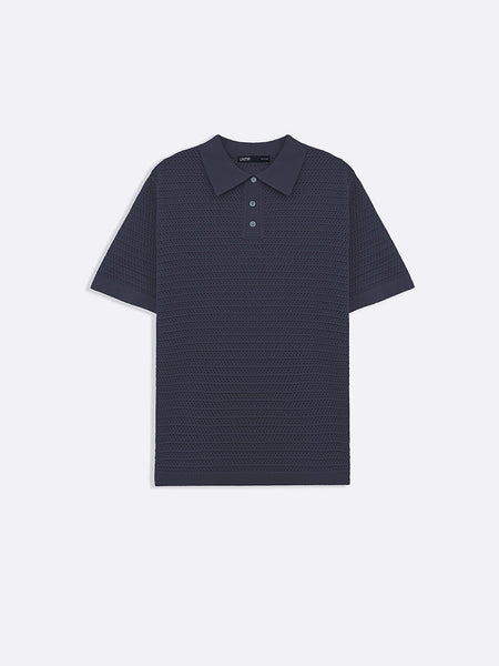 KNITTED MESH POLO