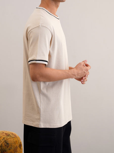 TIPPED ACCENT TEE