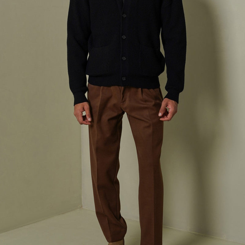 WAFFLE KNIT CARDIGAN