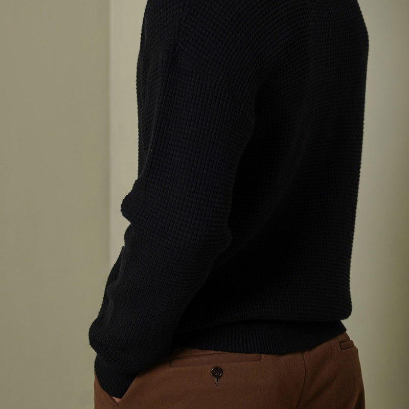 WAFFLE KNIT CARDIGAN