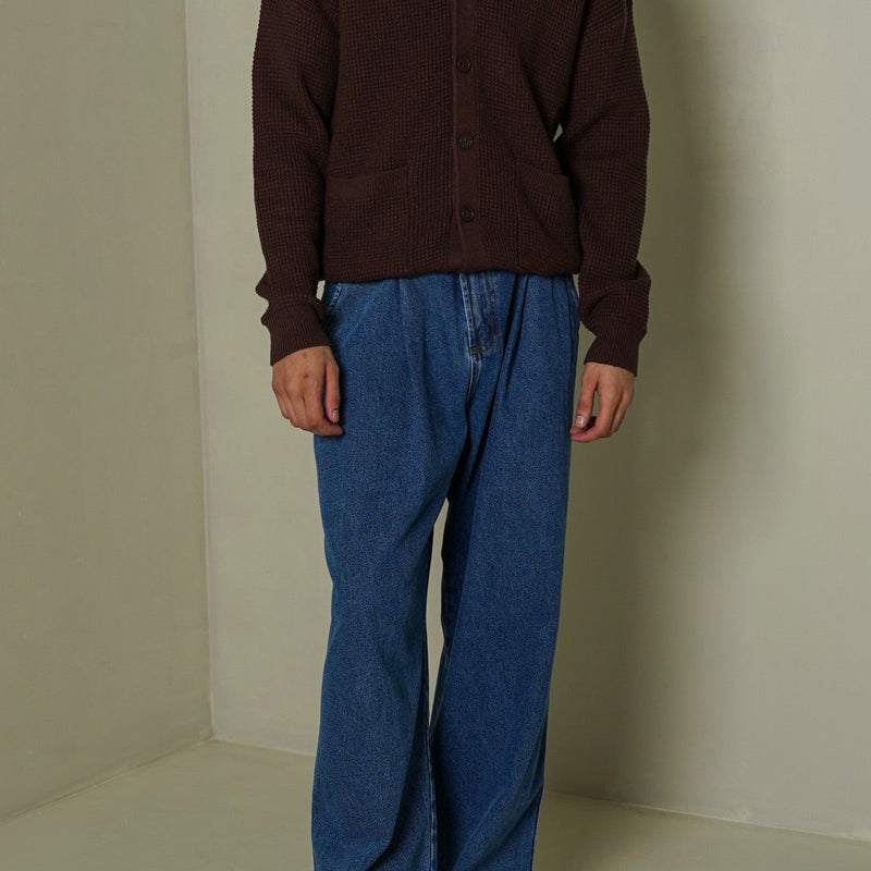 WAFFLE KNIT CARDIGAN