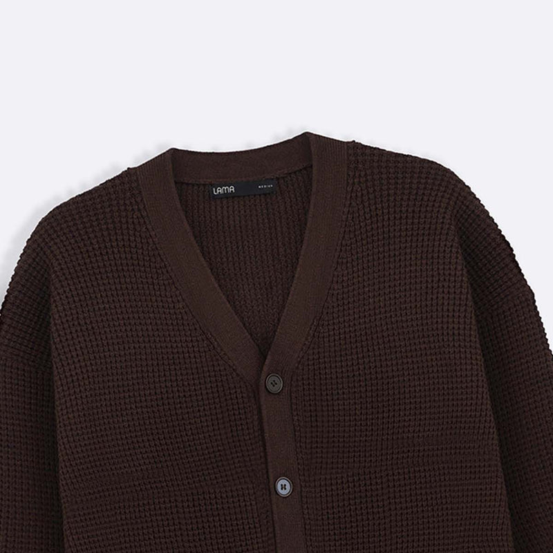 WAFFLE KNIT CARDIGAN