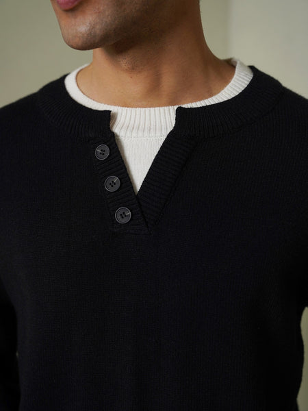 CAMPUS HENLEY SWEATER