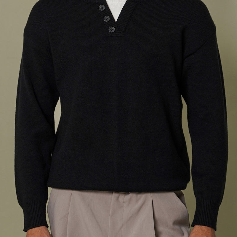 CAMPUS HENLEY SWEATER