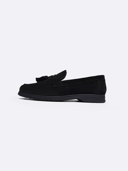 SUEDE LEATHER TASSEL LOAFERS