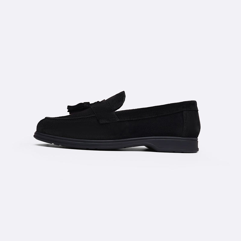 SUEDE LEATHER TASSEL LOAFERS