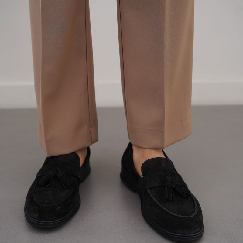 SUEDE LEATHER TASSEL LOAFERS