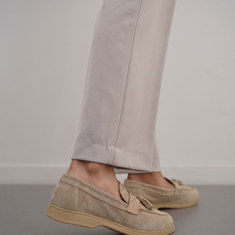 SUEDE LEATHER TASSEL LOAFERS