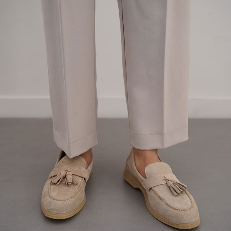 SUEDE LEATHER TASSEL LOAFERS