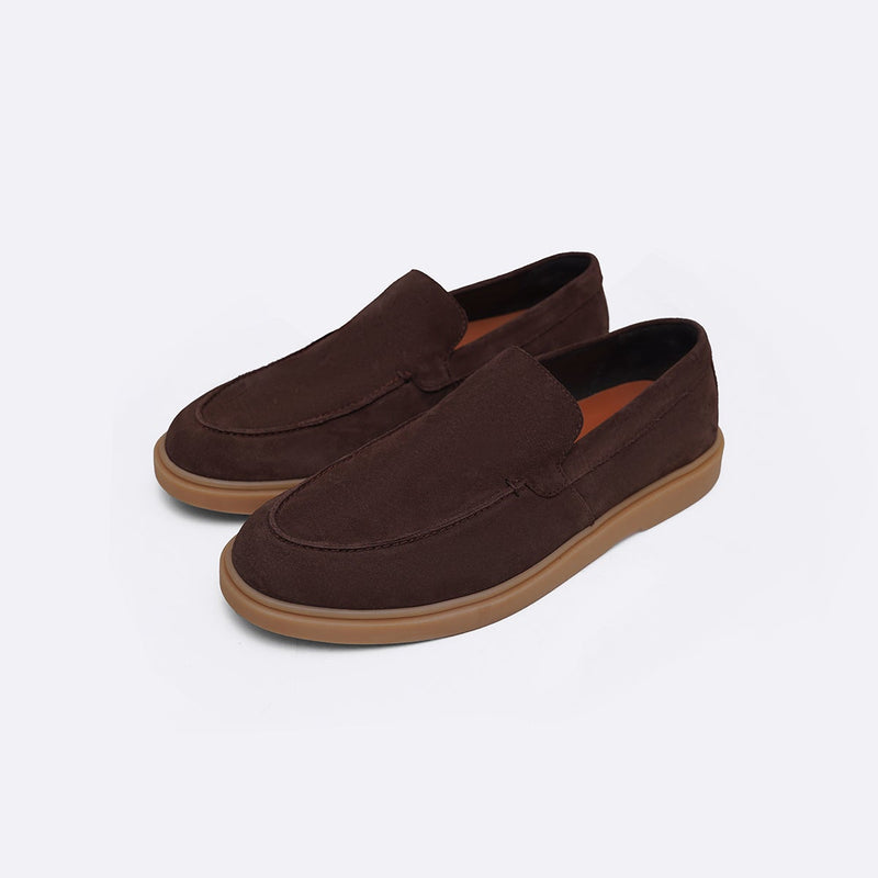 SUEDE LEATHER SLIP-ON LOAFERS