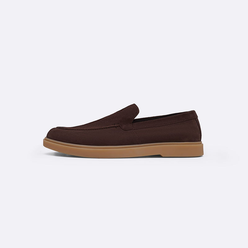 SUEDE LEATHER SLIP-ON LOAFERS