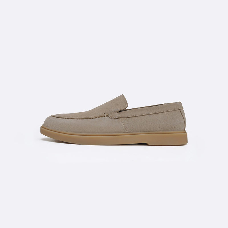 SUEDE LEATHER SLIP-ON LOAFERS