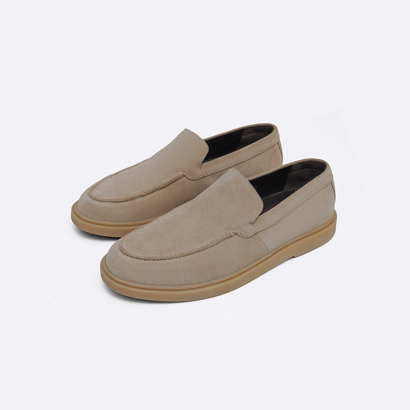 SUEDE LEATHER SLIP-ON LOAFERS