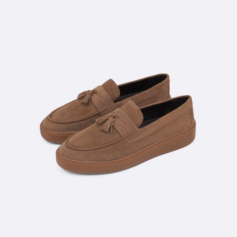 SUEDE LEATHER TASSEL LOAFERS