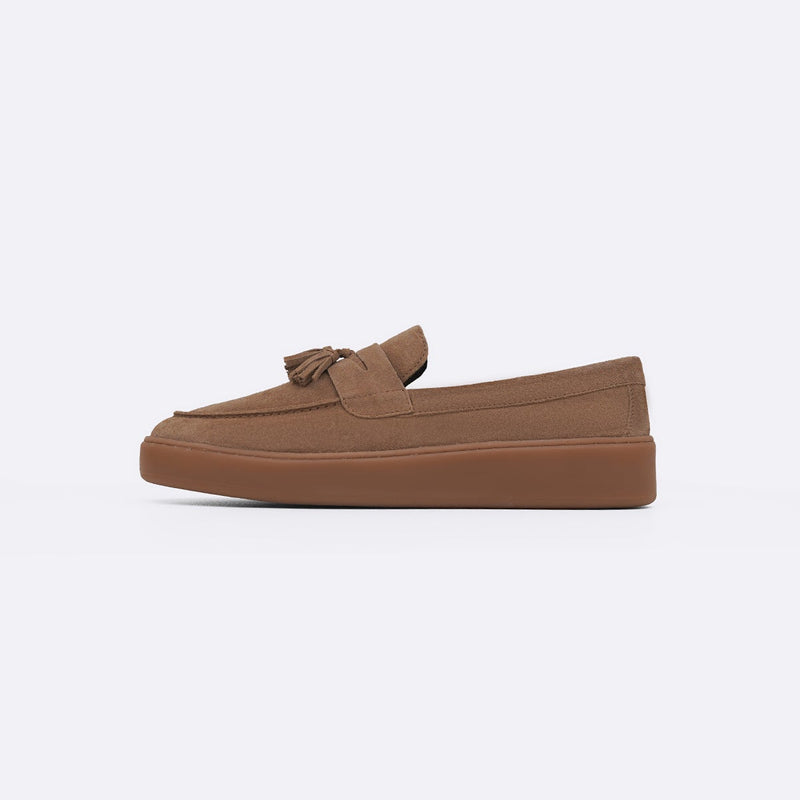 SUEDE LEATHER TASSEL LOAFERS