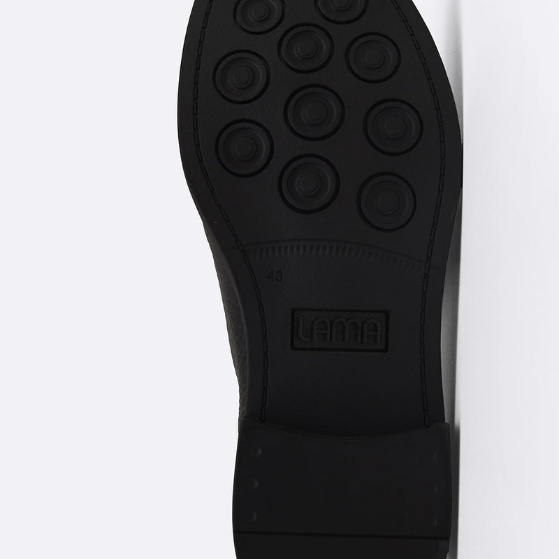 GRAINED LEATHER TASSEL LOAFERS