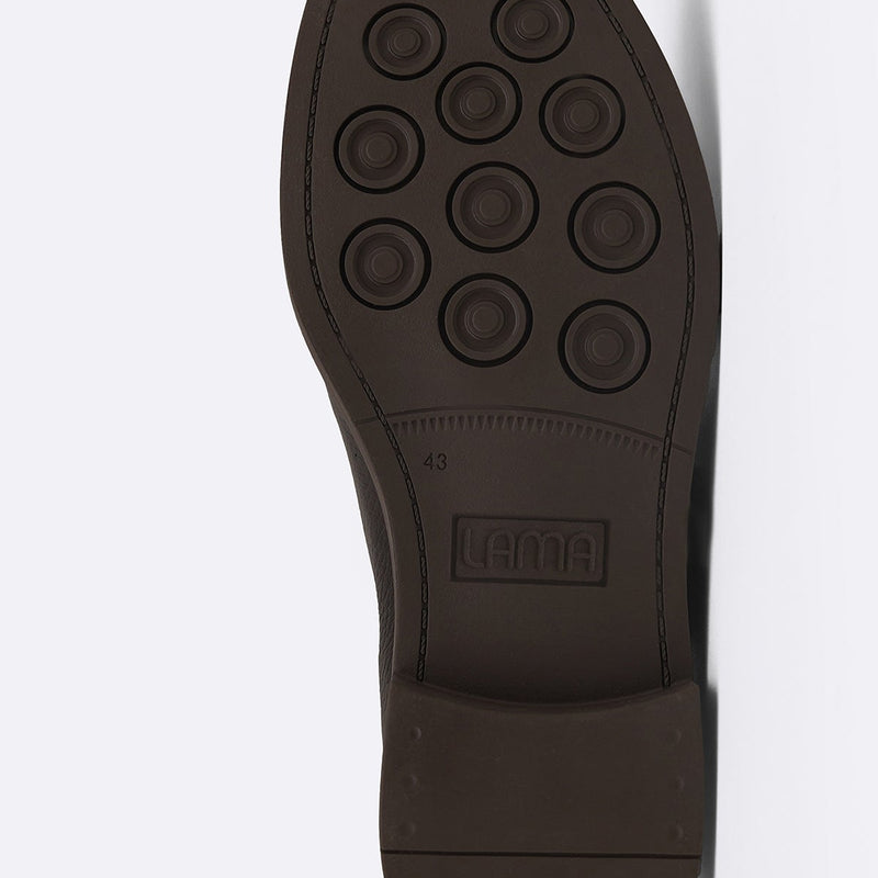 GRAINED LEATHER TASSEL LOAFERS