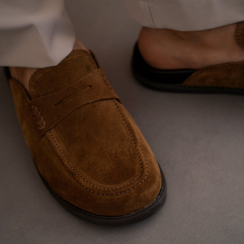 SUEDE LEATHER MULES