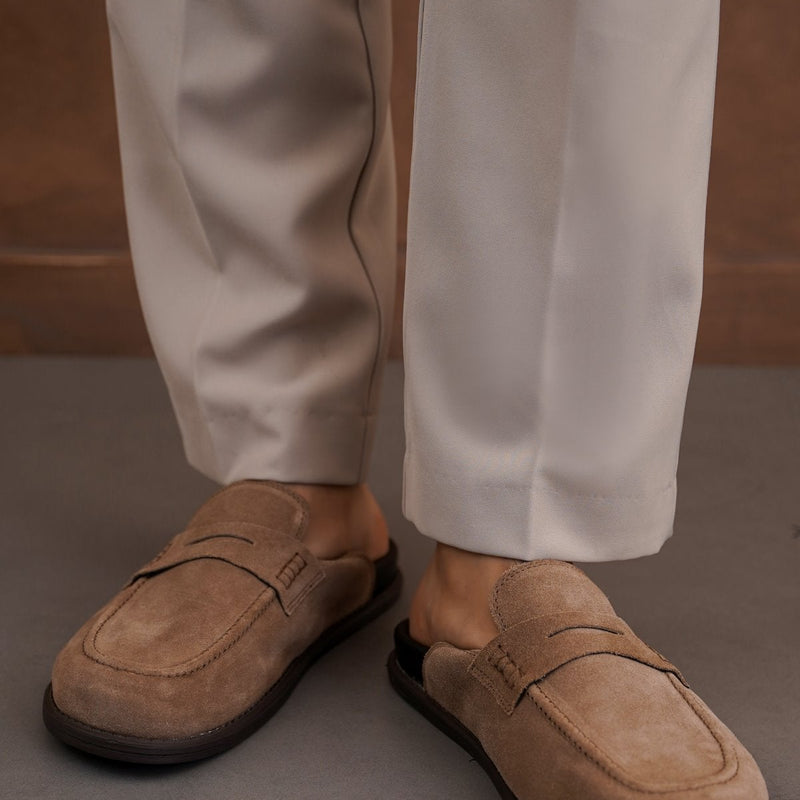 SUEDE LEATHER MULES