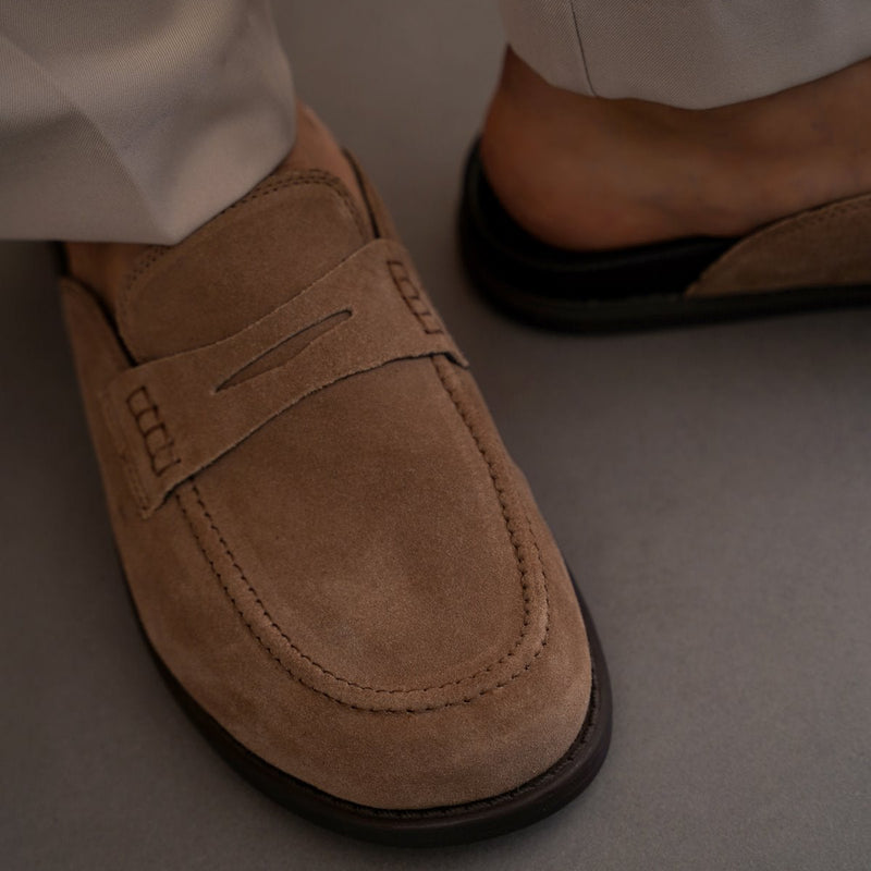 SUEDE LEATHER MULES