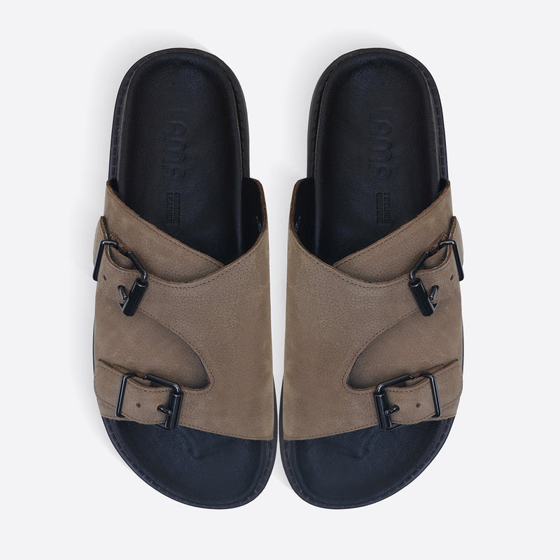 VANTA LEATHER SLIDES