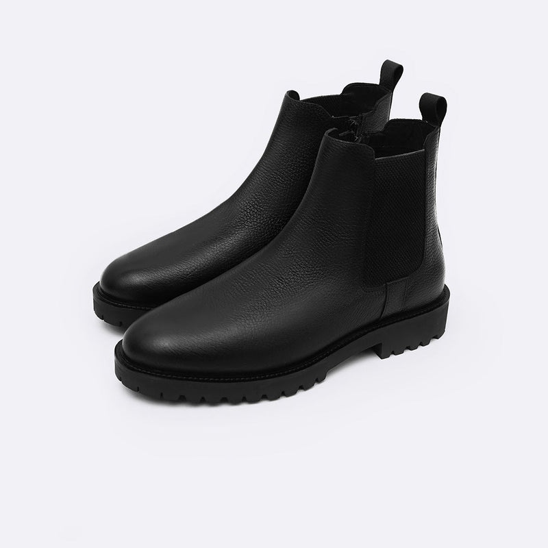 TEXTURED LEATHER CHELSEAS