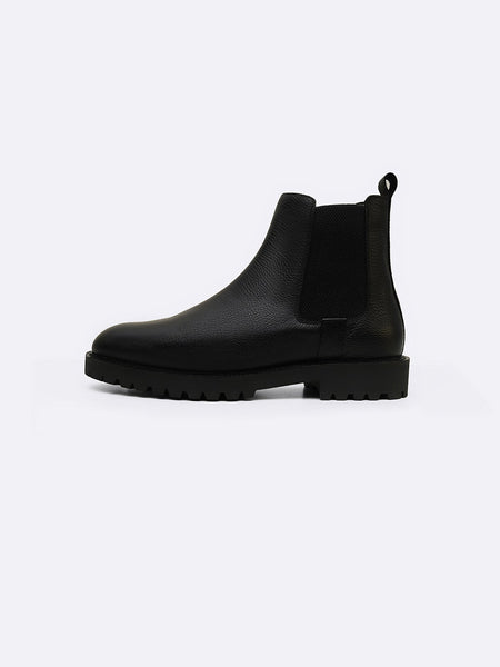 TEXTURED LEATHER CHELSEAS