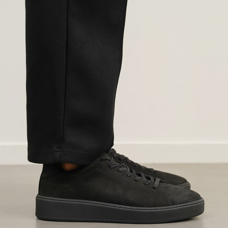 LEATHER LACE-UP SNEAKERS