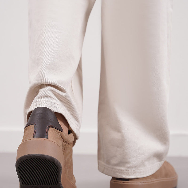 LEATHER LACE-UP SNEAKERS