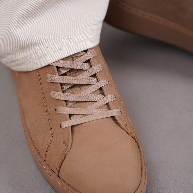 LEATHER LACE-UP SNEAKERS