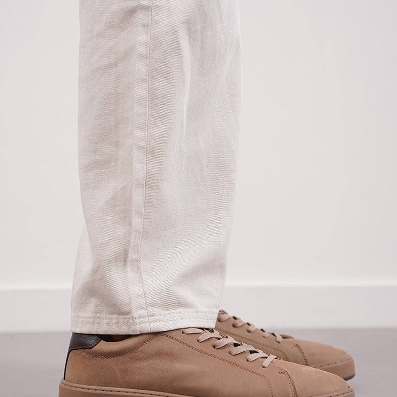 LEATHER LACE-UP SNEAKERS