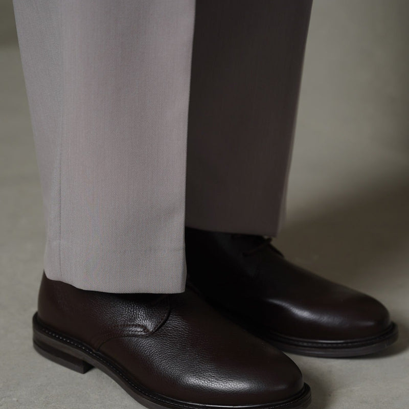 LACE UP LEATHER CHUKKA BOOT