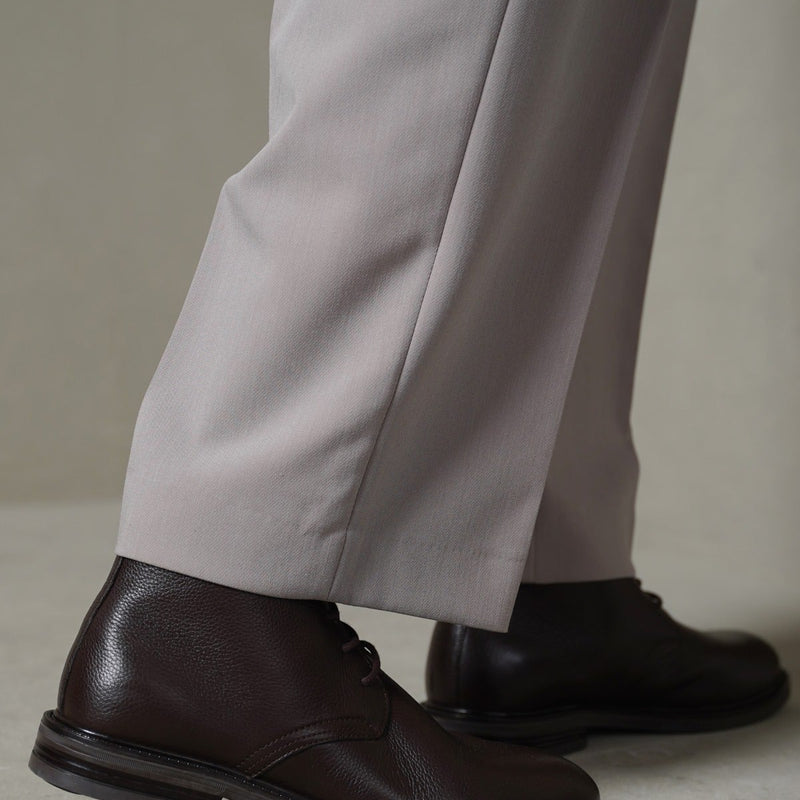 LACE UP LEATHER CHUKKA BOOT