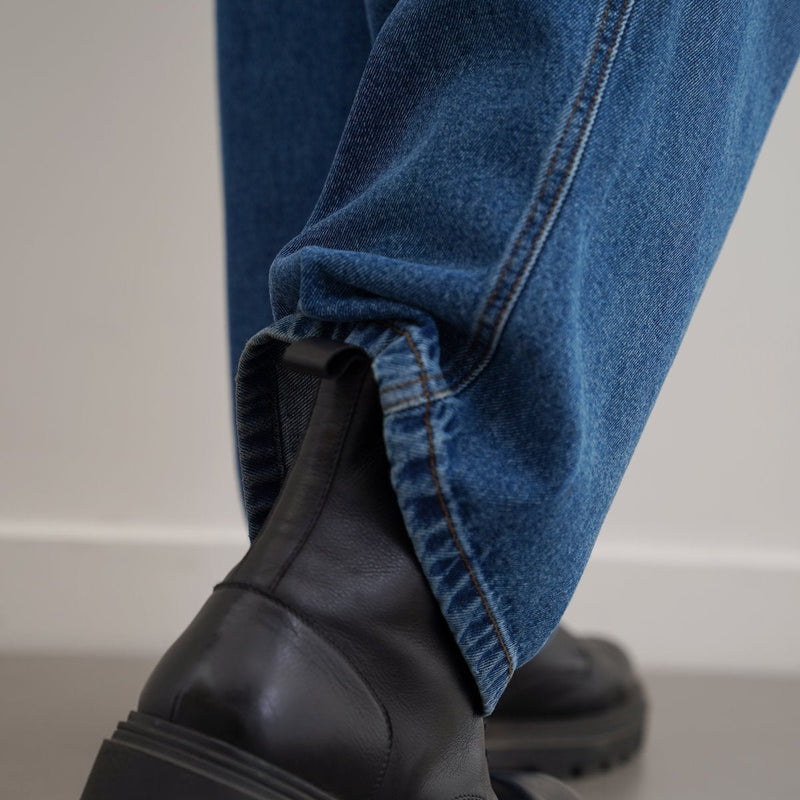 CHUNKY LEATHER BIKER BOOTS