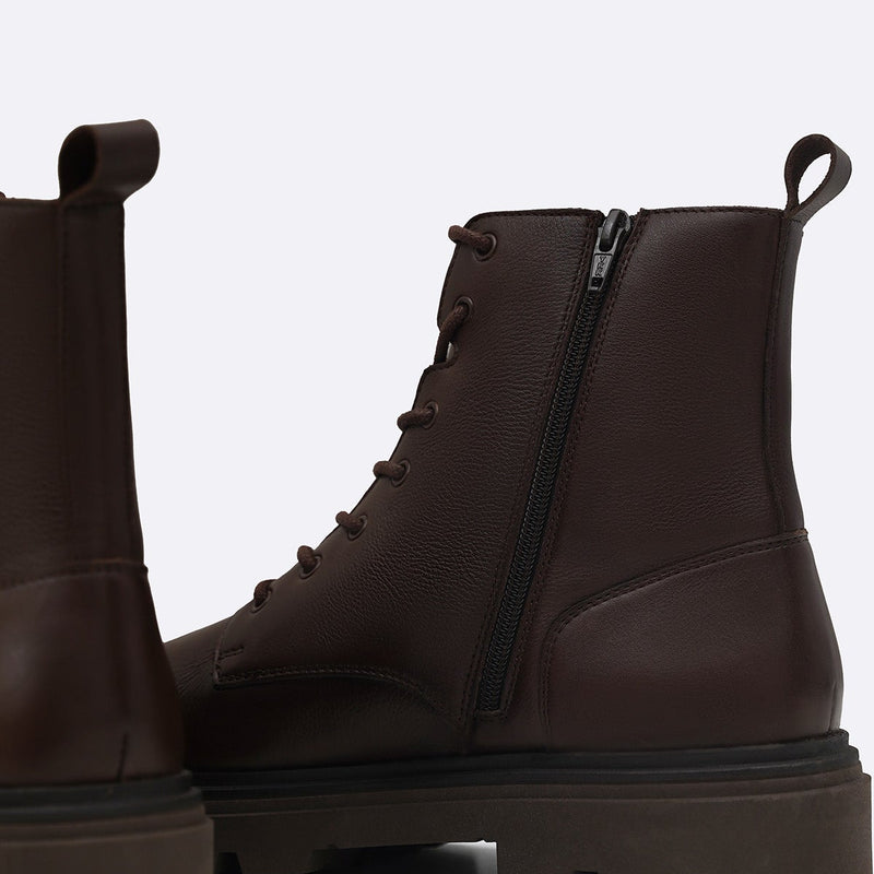 CHUNKY LEATHER BIKER BOOTS