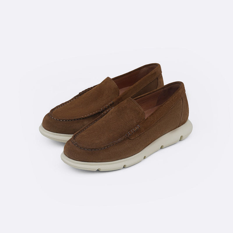 AIR-SOLE SUEDE LOAFERS