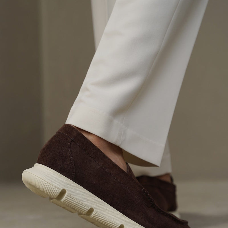 AIR-SOLE SUEDE LOAFERS