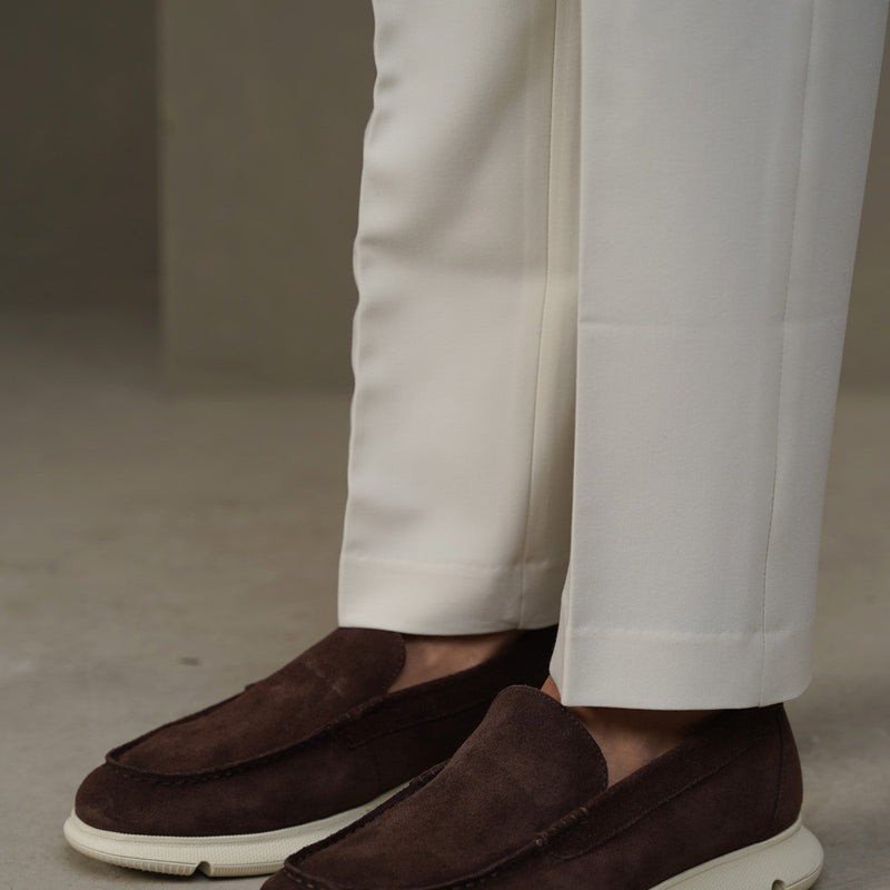 AIR-SOLE SUEDE LOAFERS
