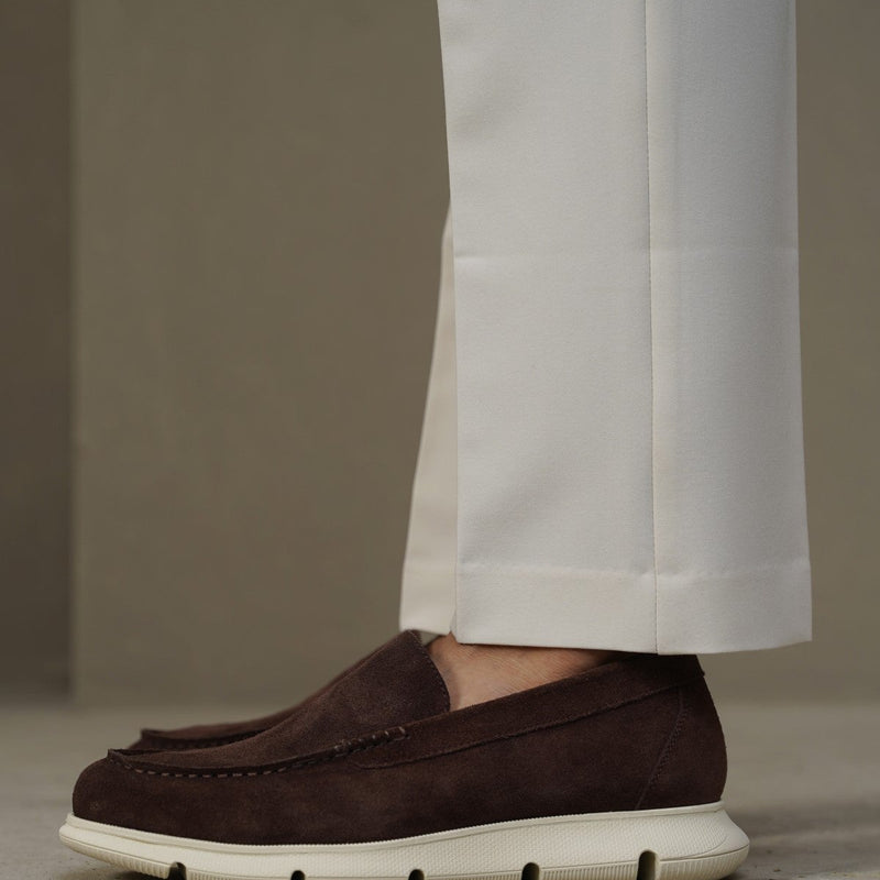 AIR-SOLE SUEDE LOAFERS