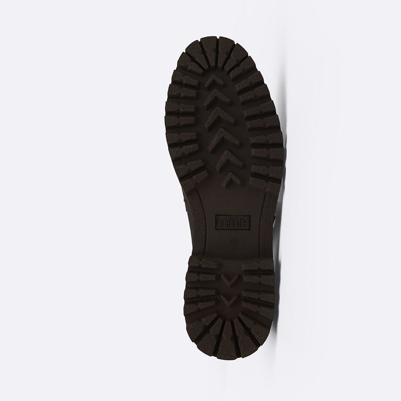 LEATHER MOC-TOE SHOES