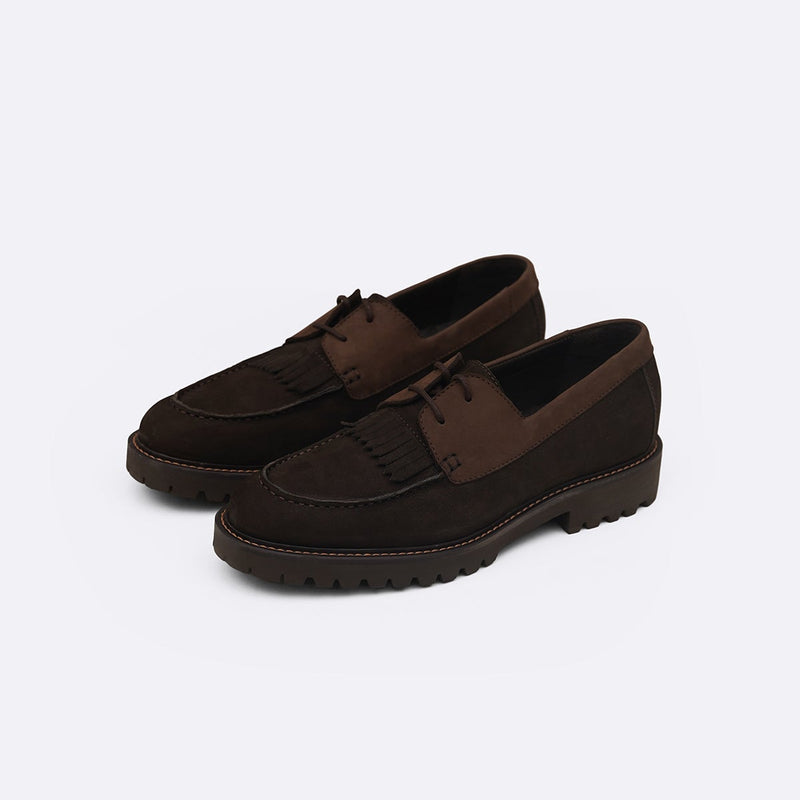 LEATHER MOC-TOE SHOES