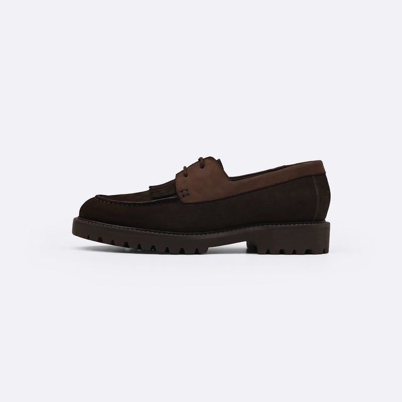 LEATHER MOC-TOE SHOES